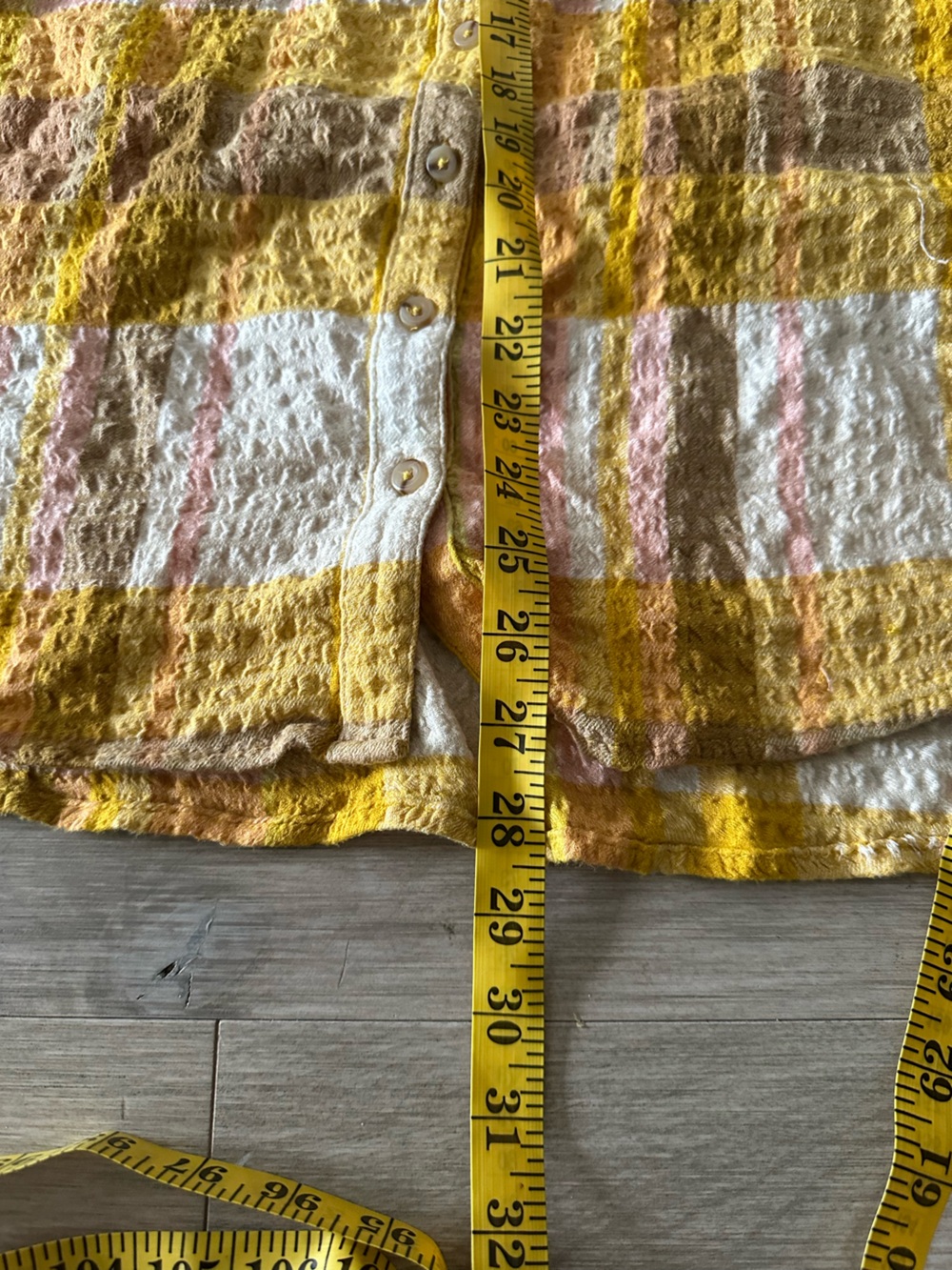 Pilcro Yellow Plaid Button-Down Shirt Size XLP - Picture 8 of 8